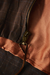 1950s CONMATIC Zipper Windowpane Gabardine Jacket 50年代 窗格紋短版休閒外套 復古黃銅拉鍊