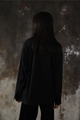 Y's for men Yohji Yamamoto Wool Rayon Herringbone Shirt 山本耀司 羊毛混紡魚骨紋開領襯衫