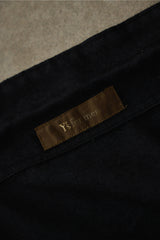 Y's for men Yohji Yamamoto Wool Rayon Herringbone Shirt 山本耀司 羊毛混紡魚骨紋開領襯衫