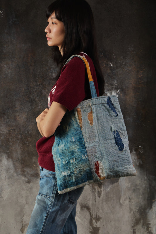 Boro Style Handmade Tote Bag日系復古拼接丹寧托特包