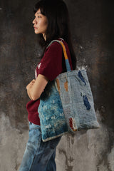 Boro Style Handmade Tote Bag日系復古拼接丹寧托特包