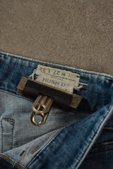 Vintge Y2K Diesel HUSH DS Distressed Mud-Wash Low-Rise Bootcut Jeans 髒污感作舊雙釦微喇叭牛仔褲 意大利製