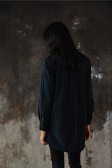Burberry Black Watch Tartan Ruffled-Bib Band-Collar Shirt