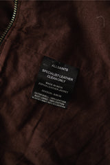 ALLSAINTS AW08 ZOPHIA Vintage Brown Leather Mini Mac Convertible Jacket 復古仿舊深棕兩用式皮革風衣夾克