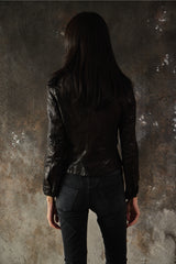 AllSaints Belvedere Leather Biker Jacket - Black 復古修身立領羊皮騎士皮衣外套