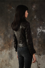 AllSaints Belvedere Leather Biker Jacket - Black 復古修身立領羊皮騎士皮衣外套