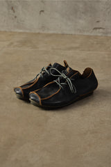 Trippen Furrow Leather Derby Shoes灰綠色綁帶皮鞋