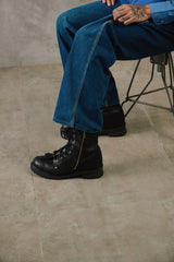 Vintage Harley Davidson #82041 Lace Up Side Zip Kiltie Fringe Motorcycle Boots