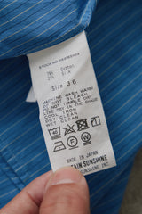 KAPTAIN SUNSHINE Semi Spread Collar Shirt 日本設計師品牌 藍白條紋絹棉混紡寬鬆長袖襯衫