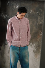 Gimaguas Jeremy Long Sleeve Shirt (Pink/Green)西班牙設計師品牌 棉質復古長袖格紋襯衫