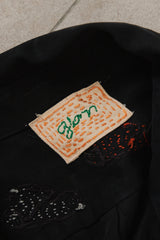 Glass Cypress Gustav Flannel 'Black'Embroidered Shirt 美國奢華品牌 黑色純羊毛滿版魚群刺繡長袖襯衫