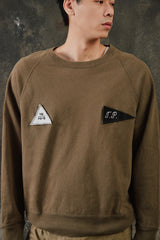 Gosha Rubchinskiy 18AW Velcro Detail Sweatshirt Olive 俄羅斯設計師品牌 魔鬼氈棉質落肩軍綠衛衣