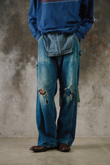 1940~50’s “TEST” Vintage Denim Overalls 原版古著丹寧工裝吊帶褲