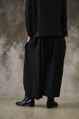 Ground Y Yohji Yamamoto Balloon Crow Pants 山本耀司支線 黑色羊毛混紡 烏鴉褲
