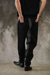 MIHARA YASUHIRO Asymmetrical Hybrid Denim Pants 三原康裕 不對稱解構拼接丹寧長褲