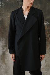 Ground Y Yohji Yamamoto Asymmetrical Jacket Black 山本耀司支線 黑色不對稱剪裁西裝大衣
