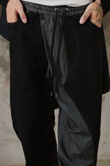 MIHARA YASUHIRO Asymmetrical Hybrid Denim Pants 三原康裕 不對稱解構拼接丹寧長褲