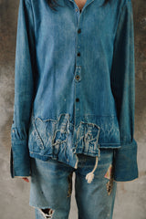 Greg Lauren Reconstructed Denim Shirt 美國高端設計師品牌 解構重組丹寧襯衫