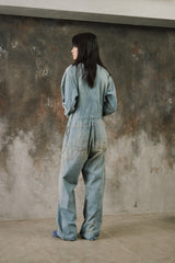 1940’s Vintage “Headlight” Striped Work Coveralls 40年代經典鐵路條紋丹寧連身工裝