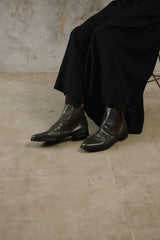 Melvin & Hamilton Brown Leather Brogue Chelsea Boots 德國鞋履品牌 棕色皮革雕花切爾西靴