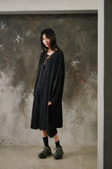 Y's Modal Rayon Tunic Dress 山本耀司支線 綁帶長版罩衫洋裝 可兩面穿