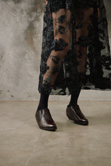 RR Italy Vintage Dark Brown Lizard-Effect Loafers 義大利製 RR 復古深棕蜥蜴壓紋尖頭皮鞋