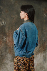 1950s/60s Denim Work Jacket with Corduroy Collar RED Tape CONMAR Zipper (Lee 91-B/191-LB Style) 燈芯絨領丹寧拉鍊工作夾克 CONMAR 拉鍊