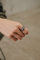 Vintage Navajo Sun&Eye Icon Spinner Sterling Silver 925 Ring 復古太陽守護之眼旋轉純銀戒