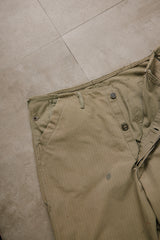Rebuilt WW2 US Army M-43 HBT One-Piece Suit Remade Pants 美軍 M-43 魚骨紋連身服改裝軍褲