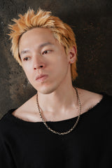 Sterling Silver 925 Hand-Textured Belcher Chain Necklace 手工鎚紋圓環鏈純銀項鍊