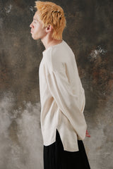 STILL HOUSE Boatneck Distressed Long Sleeve 香港工匠品牌 經典一字領落肩高叉針織長袖