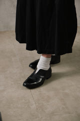 Yohji Yamamoto x Cherevichkiotvichki 17SS Laceless Asymmetrical Split Leather Derby Shoes Loafers山本耀司聯名款 手工牛皮一片式剪裁無帶皮鞋