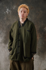 Guerrilla Group Eyes & Sins 17SS Arise Mandarin Noragi Jacket 吉豐重工 盤扣設計軍綠機能道袍