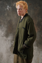Guerrilla Group Eyes & Sins 17SS Arise Mandarin Noragi Jacket 吉豐重工 盤扣設計軍綠機能道袍