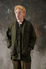 Guerrilla Group Eyes & Sins 17SS Arise Mandarin Noragi Jacket 吉豐重工 盤扣設計軍綠機能道袍