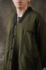 Guerrilla Group Eyes & Sins 17SS Arise Mandarin Noragi Jacket 吉豐重工 盤扣設計軍綠機能道袍