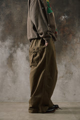REFOMED AW24 FRESH MAN CHINO PANTS 日本設計師品牌 寬鬆復古軍綠棉質休閒長褲