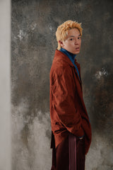 Encore Genuine Suede Leather Button-Up Shirt Jacket 日本工藝品牌 棕色真皮麂皮排鈕襯衫式外套