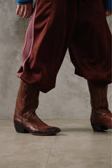 Dan Post Men's DP 2128 J Two-Tone Leather Western Cowboy Boots雙色拼接火焰貼皮尖頭刺繡西部靴墨西哥製