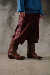 Dan Post Men's DP 2128 J Two-Tone Leather Western Cowboy Boots雙色拼接火焰貼皮尖頭刺繡西部靴墨西哥製