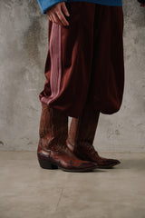 Dan Post Men's DP 2128 J Two-Tone Leather Western Cowboy Boots雙色拼接火焰貼皮尖頭刺繡西部靴墨西哥製