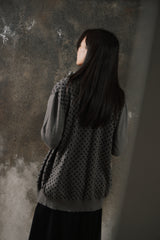 NEIGHBORHOOD All-Over Cross Print V-Neck Knit Cardigan 灰黑交織十字圖騰 V領排扣針織衫