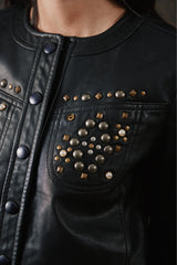 Coach 1941 Studded Leather Trucker Jacket 鉚釘胸口袋皮革夾克
