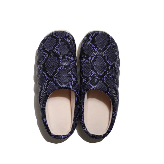 SUBU RE: PYTHON PURPLE Warm Water-Repellent Slippers Snake Pattern Purple