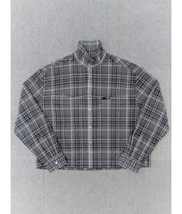 1ds Sheer-Check Boxy Shirt(Check)