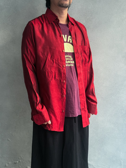 Vintage Regal Metallic Shirt 復古紅色金屬光澤襯衫