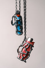 手作りの液体金属ライターケースネックレス 手作りの液体金属ライターケースネックレス