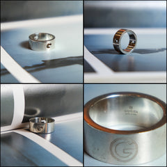 GUCCI Sterling 925 Silver Ring Gucci Sterling Silver Hollow Silver Ring