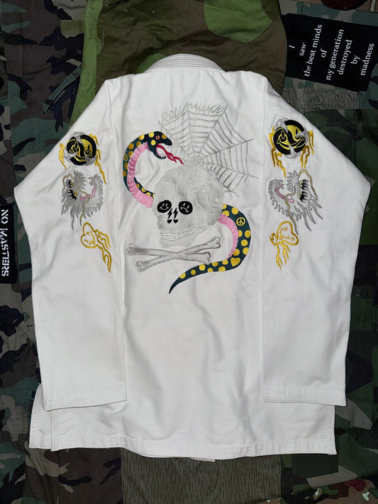 Rollmance Vol. 3: "Spider Web, Snake & Skull" (蛇髑髏) BJJ Kimono White