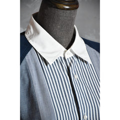 Comme des garcons Ganryu Splicing stripe shirt 條紋拼接口袋襯衫
